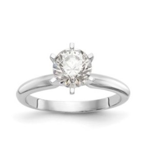 3.14 GR GOLD RING WITH LAB GROWN DIAMOND - 445 18K LG