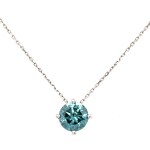 GOLD CHOKER WITH BLUE DIAMOND - PND20409
