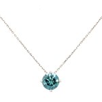 GOLD CHOKER WITH BLUE DIAMOND - PND20409