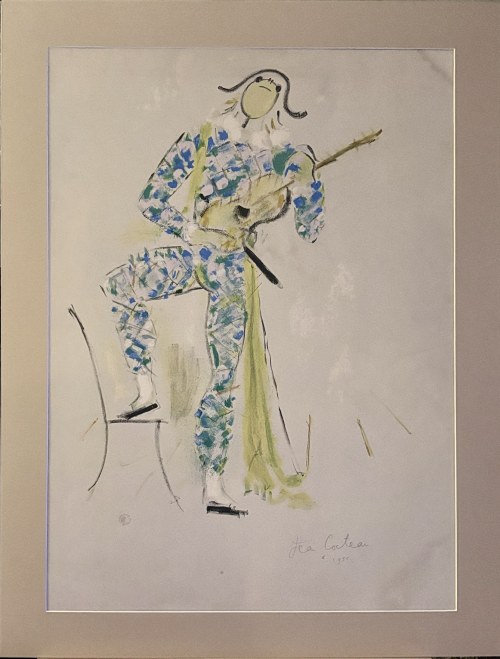 Jean COCTEAU (1889-1963) Arlequin a la Guitare 1954
