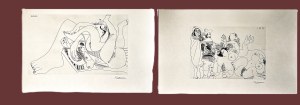 Pablo Picasso ( 1881-1973) set of 2 lithographs from the series 