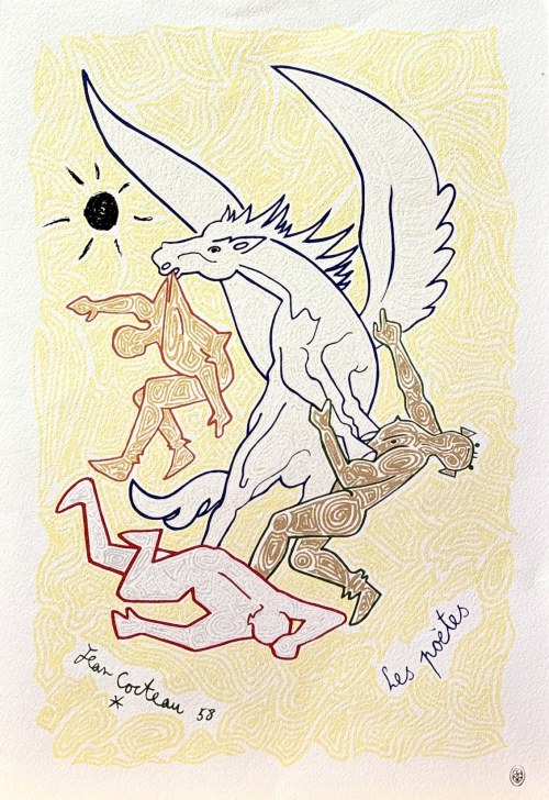 Jean COCTEAU (1889-1963) Les Poetes 1958 ( lata 60-te)