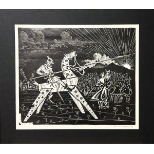 Stefan Rassalski (1910 - 1972), Don Quixote snatched, 1961.