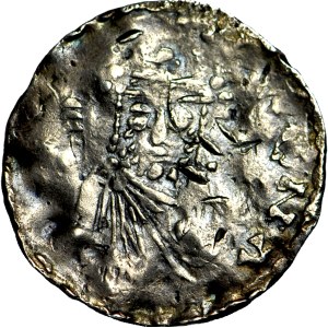 Niemcy, Moguncja - arcybiskupstwo, Henryk II 1002-1024, Denar w typie bizantyjskim