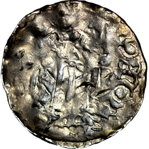 Niemcy, Moguncja - arcybiskupstwo, Henryk II 1002-1024, Denar w typie bizantyjskim
