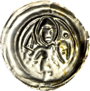 R-, Mazovia or Kuyavia, Odon 1179-1194? Brakteat, St. Maurice with sword, R3