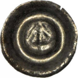 R-, West Pomerania, Tąglim, brakteat, arrow with the letter T