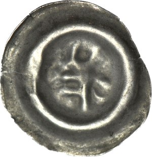 R-, Lower Silesia, Obol or wide Brakteat reduced, 2nd half of 13th century, Key with two feathers to the right