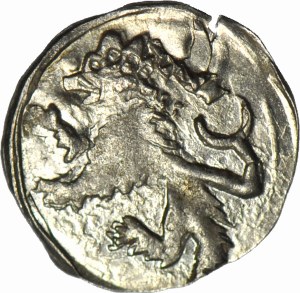 Silesia, George of Podebrad 1454-1462, Halerz no date, Lion/Eagle, mint, R5, long and thin eagle feathers