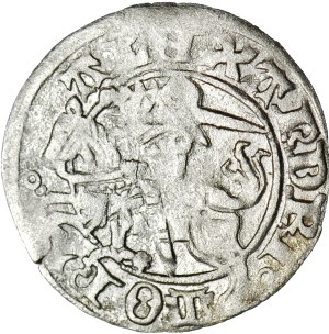 RR-, Alexander Jagiellonian, Half-penny with Gothic-Renaissance inscription