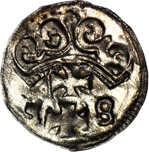 R-, Sigismund II Augustus Denarius 1558, Gdansk, decorative style, R4