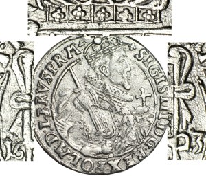 RRR-, Sigismund III Vasa, Ort 1623, Bydgoszcz, COCKS, crown without check, flowers in rim