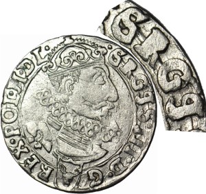 RR-, Sigismund III Vasa, Sixpence 1626, GROSS pierced on SIGIS
