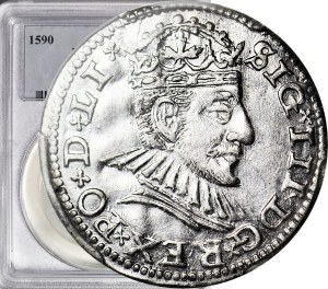 Sigismund III Vasa, Trojak 1590 Riga, minted