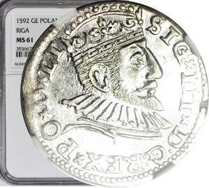 Sigismund III Vasa, Trojak Riga 1592, minted