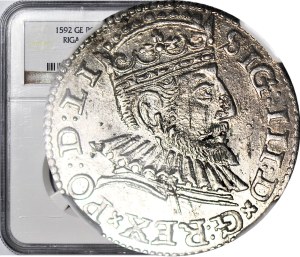 Sigismund III Vasa, Trojak Riga 1592, minted