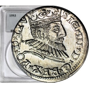 Zygmunt III Waza, Trojak Ryga 1593, menniczy