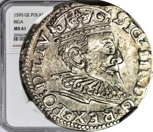 Sigismund III Vasa, Trojak Riga 1595, minted
