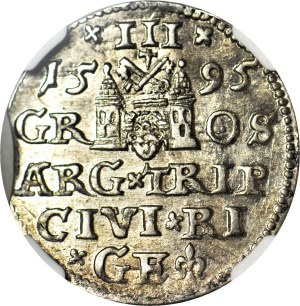 Sigismund III Vasa, Trojak Riga 1595, minted