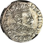 Zygmunt III Waza, Trojak Ryga 1595, menniczy