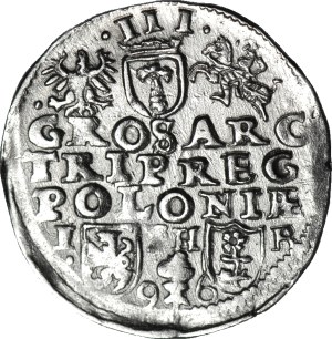 RR-, Sigismund III Vasa, Troika 1596, Poznań, ROZETA