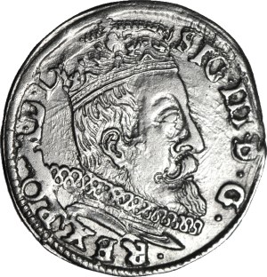 R-, Sigismund III Vasa, Troyak 1598, Vilnius, Chalecki coats of arms and ox head