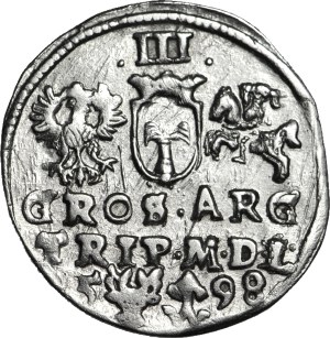 R-, Sigismund III Vasa, Troyak 1598, Vilnius, Chalecki coats of arms and ox head