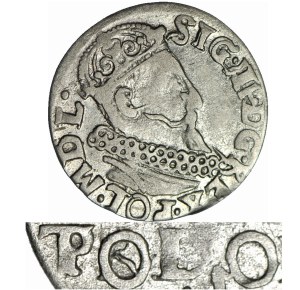 RR-, Sigismund III Vasa, Trojak 1621 Kraków, TRLONI punctuation on POLONI