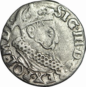 RR-, Sigismund III Vasa, Trojak 1621, Krakow, PONONI overdrawn on POLONI
