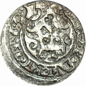 RR-, Zygmunt III Waza, Szeląg 1597, Ryga ODWROTKA, menniczy
