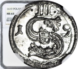 Sigismund III Vasa, Ternar 1619, Poznań, mint, perfect