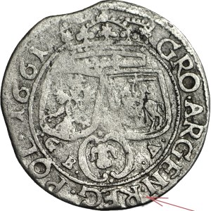 RRR-, Jan Kazimierz, Szóstak 1661, Lwów, brak SEX, R8