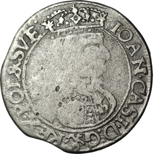 RRR-, Jan Kazimierz, Szóstak 1661, Lwów, brak SEX, R8