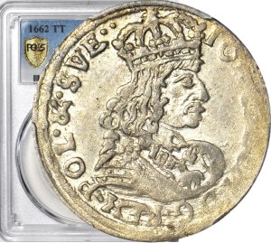 John II Casimir, Sixth of 1662 T-T, Bydgoszcz, uncircumscribed