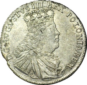 R-, August III Sas, Tymf 1753, Leipzig, rare