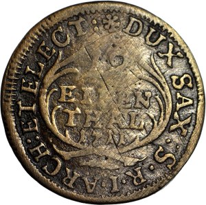 RRR-, August II the Strong, 1/12 thaler 1705, Φ 23mm as 1/24 thaler ! period forgery