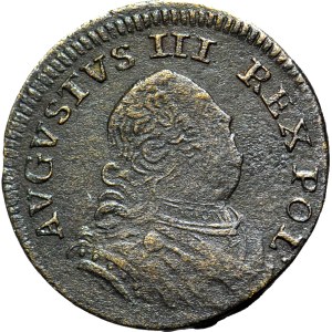 RRR-, August III Sas, Grosz 1754 - litera 3, Drezno?