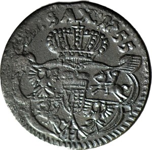 August III Sas, 1755 H penny, Gubin, AVGVTVS large head, enlarged letter H
