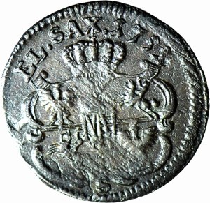 RR-, Augustus III Sas, 1751 Shelter with the letter S, R7
