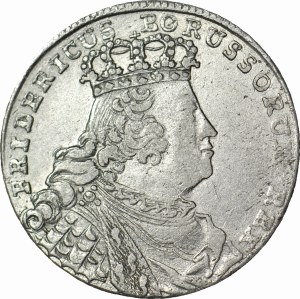 RR-, Imitation of the Prussian orta of Leipzig August III, 18 krajcars Wroclaw 1755