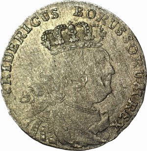 Prussian imitation of August III's Leipzig sixpence, 1756, Königsberg, rare