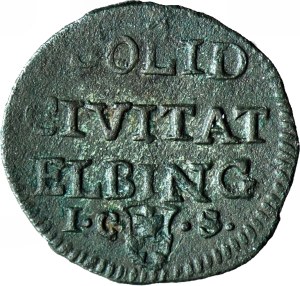 August III Sas, Szeląg 1763 Elbląg ICS, R2