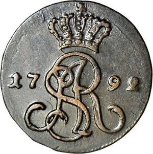 Stanislaw A. Poniatowski, 1792 M.V. penny, beautiful