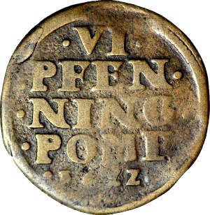 R-, Pomerania, Duchy of Wallachia, Philip Julius, 6 feniges 1622, Novopole