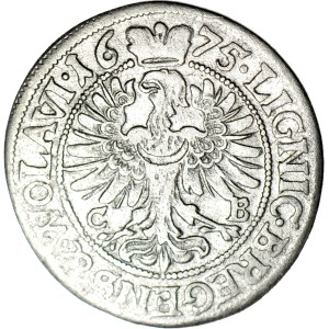 R, Śląsk, Jerzy Wilhelm, ostatni Piast, 3 krajcary 1675, Brzeg, ostatni rok bicia