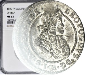 Silesia, Leopold I, 1 krajcar 1699 FN, Opole, minted