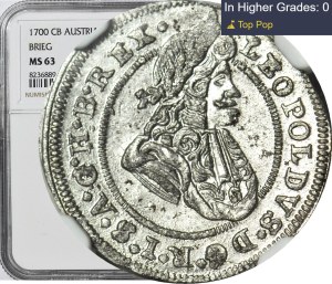 Silesia, Leopold I, 1 krajcar 1700 CB, Brzeg, minted
