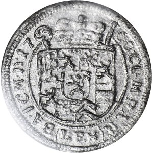 Śląsk, Franciszek Ludwik, 1 krajcar 1700, Nysa, data w otoku, rzadki