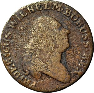 RRR-, Partition, South Prussia, 1798 E penny, Königsberg, posthumous