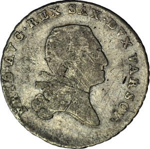 Duchy of Warsaw, 1/6 thaler 1814 IB, rare denomination, inscription close to portrait